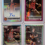 2022 23 Topps OTE Chrome Tudor Somacescu Auto Pink 150 Aqua 199 + Refractors (2)