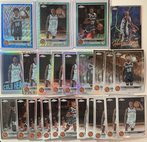 2022 23 Topps OTE Chrome Trey Parker Blue 99 + Aqua 199 + Refractor Set (x25).1
