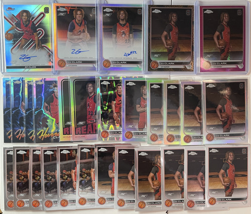 2022 23 Topps OTE Chrome ZZ Clark Autos + Orange 25 + Chrome Refractors (x29).1