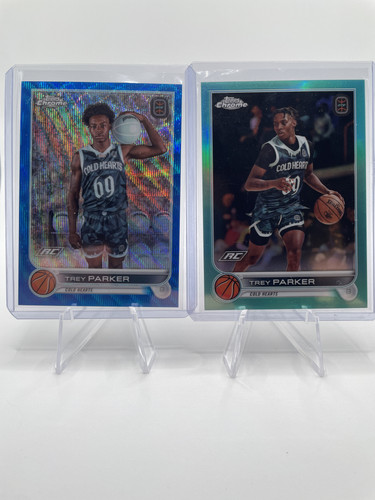 2022 23 Topps OTE Chrome Trey Parker Blue Refractor 99 Aqua 199 + Sapphire SP (2).1