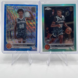 2022 23 Topps OTE Chrome Trey Parker Blue Refractor 99 Aqua 199 + Sapphire SP (2)