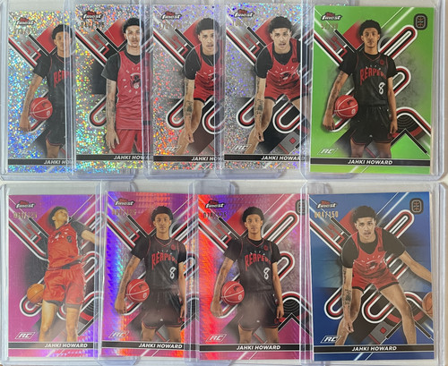 2022 23 Topps OTE Finest Jahki Howard Green 99 Blue 150 Pink 125 Set (x9) (1).1