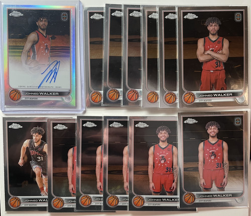 2022 23 Topps OTE Chrome Johned Walker Refractor Auto + Base Set (x12).1