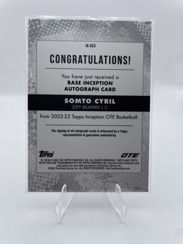 2022 23 Topps OTE Inception Somto Cyril Rookie Auto 199 (2).1