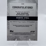 2022 23 Topps OTE Inception Somto Cyril Rookie Auto 199 (2)