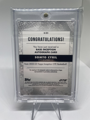 2022 23 Topps OTE Inception Somto Cyril Pink Rookie Auto 99 (2).1