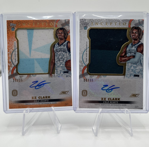 2022 23 Topps OTE Inception ZZ Clark Orange Jumbo Patch Auto 25 + Auto 99 (1).1