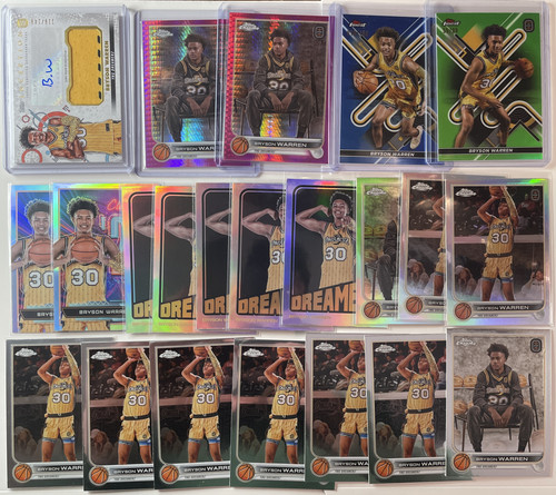 2022 23 Topps OTE Inception Bryson Warren Patch Auto 149 + Refractor Set (x22) (1).1