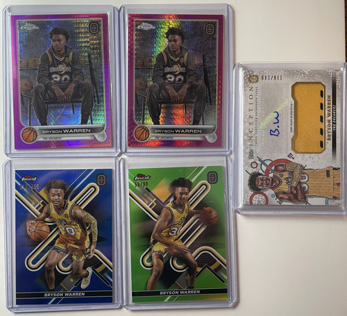 2022 23 Topps OTE Inception Bryson Warren Patch Auto 149 + Refractor Set (x22) (2).1