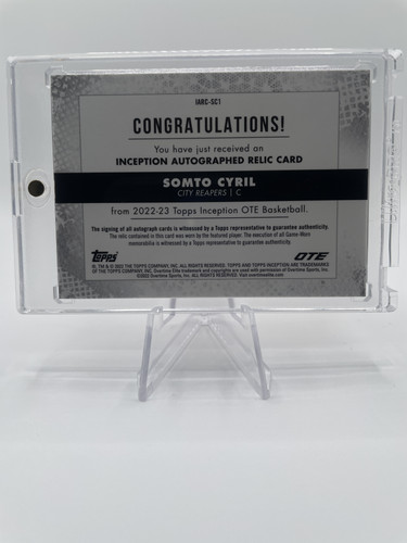 2022 23 Topps Overtime Elite OTE Inception Somto Cyril Rookie Patch Auto 149 (2)