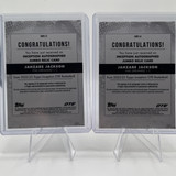2022 23 Topps OTE Inception Jahzare Jackson Orange Patch Auto 25 + Auto 99 (2)
