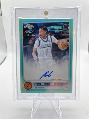 2022 23 Topps OTE Chrome Rob Dillingham Aqua Refractor Rookie Auto 99 (1).1