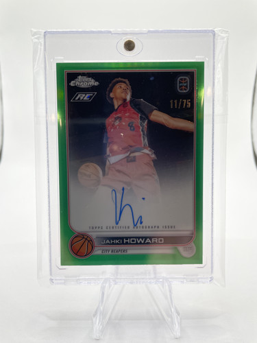 2022 23 Topps Overtime Elite OTE Chrome Jahki Howard Green Rookie Auto 75 (1).1