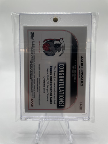 2022 23 Topps Overtime Elite OTE Chrome Jahki Howard Green Rookie Auto 75 (2).1