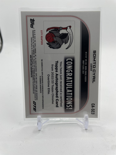 2022 23 Topps OTE Chrome Somto Cyril Green Refractor Rookie Auto 75 #CA SC3 (2).1
