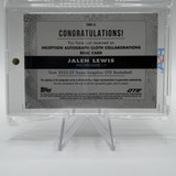 2022 23 Topps OTE Inception Jalen Lewis Cloth Collaborations Blue Patch Auto 5 (2)