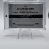 2022 23 Topps OTE Inception Jalen Lewis Cloth Collaborations Gold Patch Auto 50 (2)