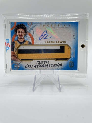 2022 23 Topps OTE Inception Jalen Lewis Cloth Collaborations Blue Patch Auto 5 (1).1