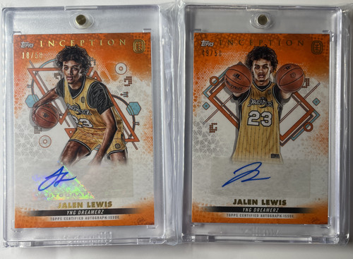 2022 23 Topps OTE Inception Jalen Lewis Orange Rookie Auto 50 Set (x2) (1).1