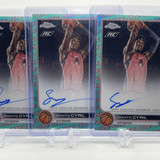 2022 23 Topps OTE Chrome Somto Cyril Aqua OTE Border Refractor Auto 99 Set (x3) (1)