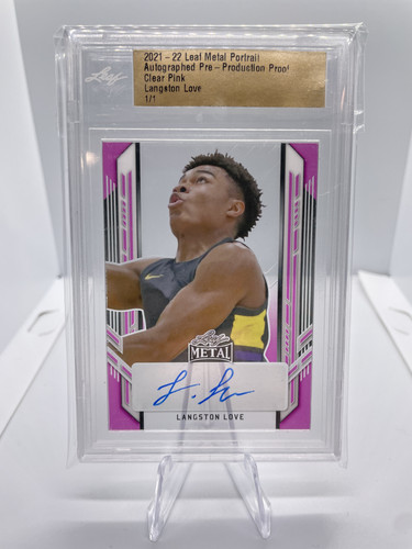 2021 22 Leaf Metal Langston Love Clear Pink Production Proof Rookie Auto 11 (1).1