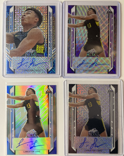 2021 22 Leaf Metal Langston Love Rookie Auto Set (x4) Black 5 Blue 20 25 50 (1).1