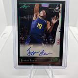 2021 22 Leaf Memories Justin Lewis Green Foil Rookie Auto 99 (1)
