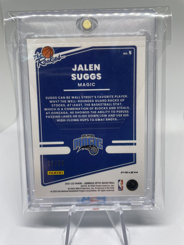 2021 22 Donruss Optic Jalen Suggs The Rookies Red Prizm Rookie 99 (2).1