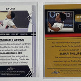 2021 22 Leaf Memories Jamari Phillips Bronze + Leaf Draft Blue Rookie Auto 30 (2)