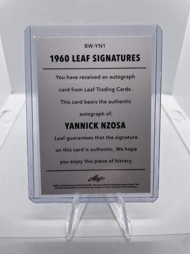 2021 22 Leaf Memories Yannick Nzosa Green Foil Rookie Auto 99 (2)