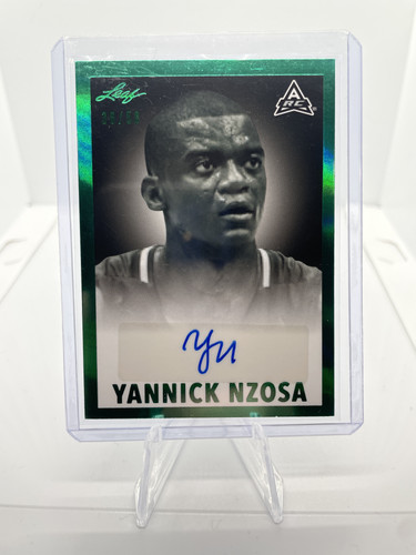 2021 22 Leaf Memories Yannick Nzosa Green Foil Rookie Auto 99 (1)