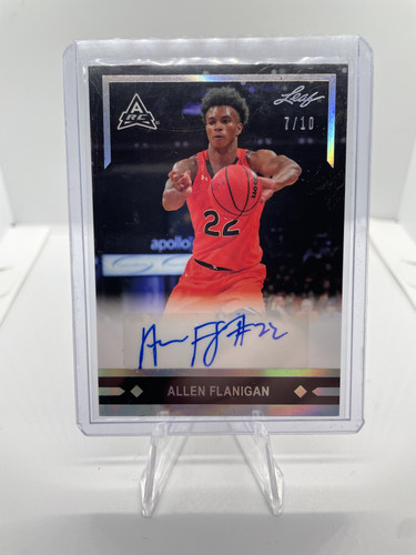 2021 22 Leaf Memories Allen Flannigan Platinum Foil Rookie Auto 10 (1).1