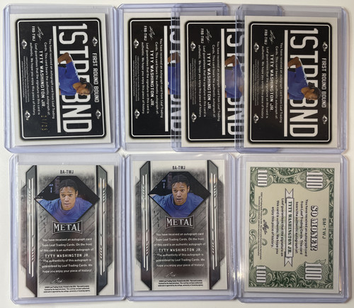 2021 22 Leaf Metal TyTy Washington So Money + Plate Rookie Auto Set (x7) 25 SP (2).1