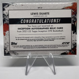 2021 22 Topps OTE Inception Lewis Duarte Rookie Patch Auto 199 (2)