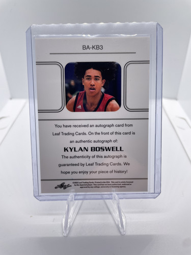 2021 22 Leaf Memories Kylan Boswell Bronze Rookie Auto (2).1