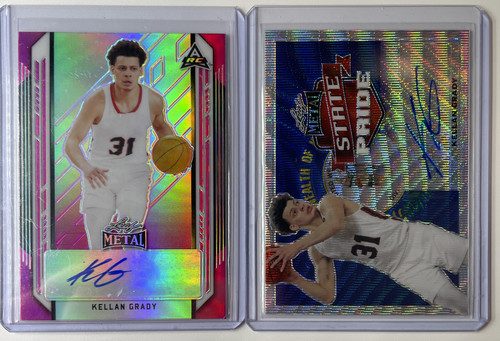 2021 22 Leaf Metal Kellan Grady State Pride Rookie Auto + Pink Prizm 25 (1).1