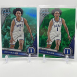2021 24 Bowman U Chrome Jared McCain Green Refractor 99 + Aqua 299 Set (x4) (2)