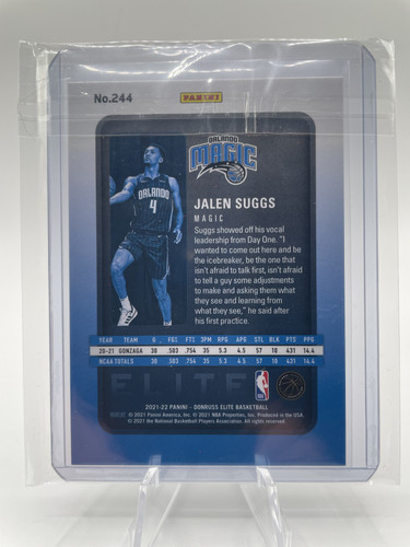 2021 22 Donruss Elite Jalen Suggs Silver Foil Rookie 999 (2).1
