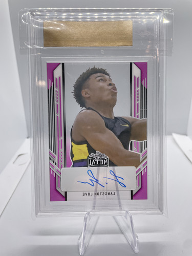 2021 22 Leaf Metal Langston Love Clear Pink Production Proof Rookie Auto 11 (2).1