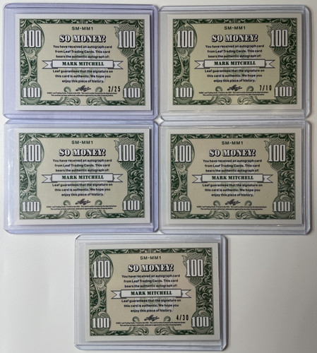 2021 22 Leaf Metal Mark Mitchell So Money Rookie Auto Set (x5) 10 25 30 (2).1