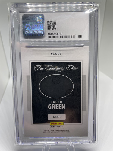 2021 22 Panini Instant The Incoming Class Jalen Green Rookie 11891 CSG 9.5 MINT (2).1
