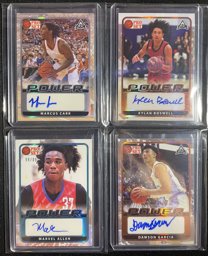 2021 22 Leaf Pro Set Marcus Carr 10 Marvel Allen 99 + Boswell & Garcia Auto.1