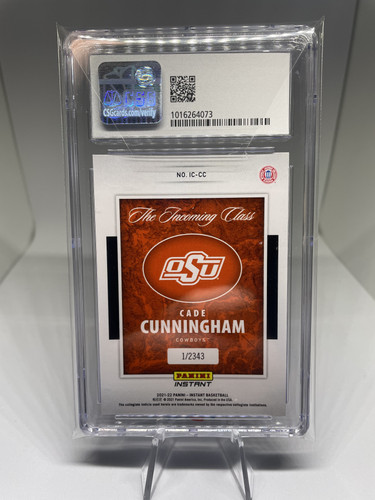 2021 22 Panini Instant Incoming Class Cade Cunningham Rookie 12343 CSG 9.5 MINT (2).1