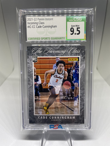 2021 22 Panini Instant Incoming Class Cade Cunningham Rookie 12343 CSG 9.5 MINT (1).1