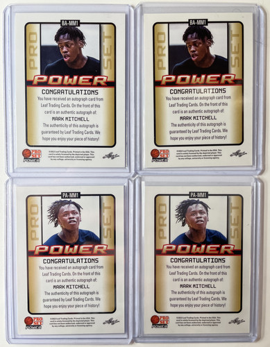 2021 22 Leaf Pro Set Power Mark Mitchell Rookie Auto Set (x4) 20 25 50 99 (2).1