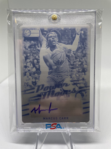 2021 22 Leaf Pro Set Power Marcus Carr 11 Black Printing Plate Rookie Auto (1).1