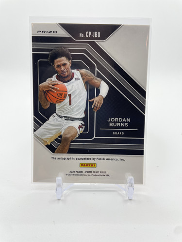2021 22 Panini Prizm Draft Picks Jordan Burns Penmanship Orange Ice Rookie Auto (2).1
