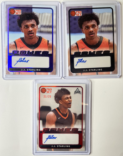 2021 22 Leaf Pro Set Power JJ Starling Rookie Auto Black 15 Purple 20 Red 25 (1).1