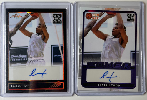 2021 22 Leaf Pro Set Power Isaiah Todd Aqua Rookie Auto 99 + Memories Bronze (1).1