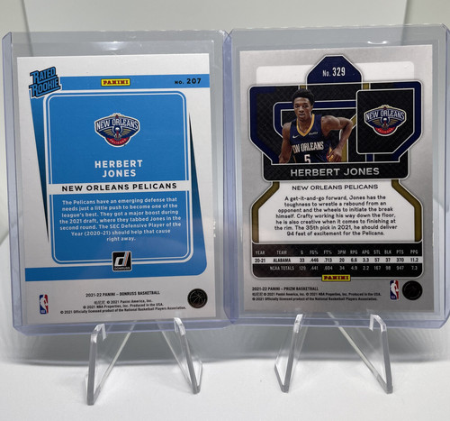 2021 22 Panini Prizm Herbert Jones Orange 49 + RWB + Red 149 Rookie Set (x8) (2).1